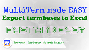 Convert Termbases to Excel in seconds!